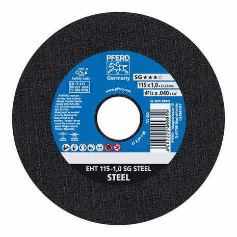 Disco da taglio PFERD SG STEEL D115x1mm diritto ( 4000841250 )