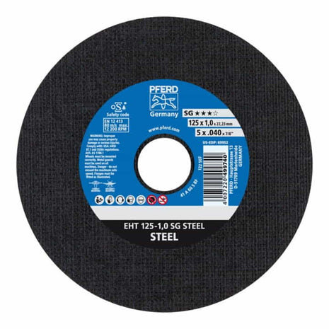 Disco de corte PFERD SG STEEL D125x1mm recto (4000841251)