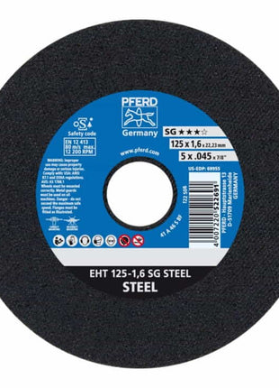 Disco de corte PFERD SG STEEL D125x1,6mm recto (4000841353)