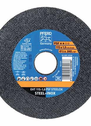 PFERD Disque à tronçonner PSF STEELOX D230x2,5 mm droit ( 4000841237 )