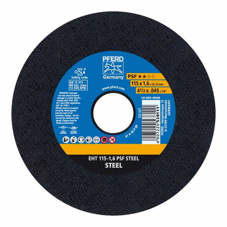 PFERD Disque à tronçonner PSF STEEL D125x1,6 mm droit ( 4000843069 )