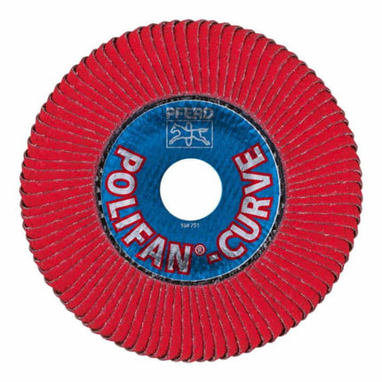 PFERD Disque à lamelles POLIFAN CO SGP CURVE STEELOX D. 125 mm granulation 60 conique ( 4000842358 )