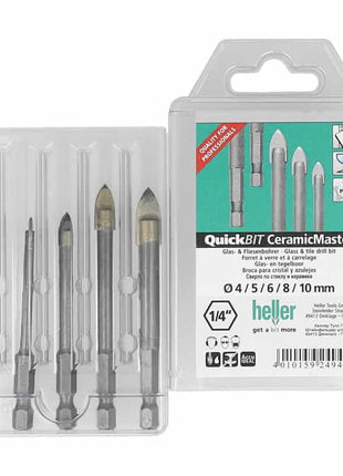 HELLER Bohrersatz QuickBit® Ceramik Master 5-teilig Ø 4, 5, 6, 8, 10 mm ( 4000864209 )