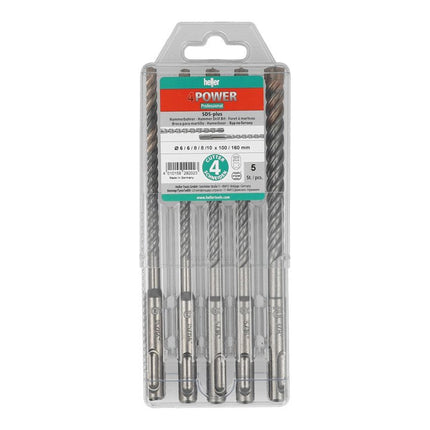 HELLER Jeu de forets marteaux 4Power 5 pièces SDS-Plus ( 4000864834 )