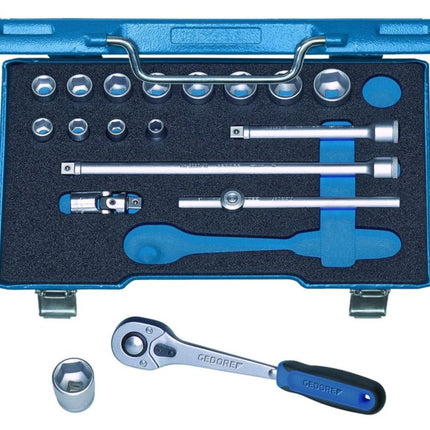 Jeu de clés à douilles GEDORE 30 HMU-10 22 pièces 3/8 ″ ( 4000770968 )