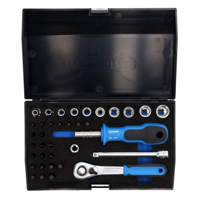 GEDORE Jeu de clés à douille D 20 KAU-20 37 pièces 1/4 po. ( 4000770667 )