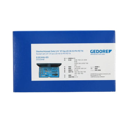 GEDORE Jeu de clés à douille D 20 KAU-20 37 pièces 1/4 po. ( 4000770667 )