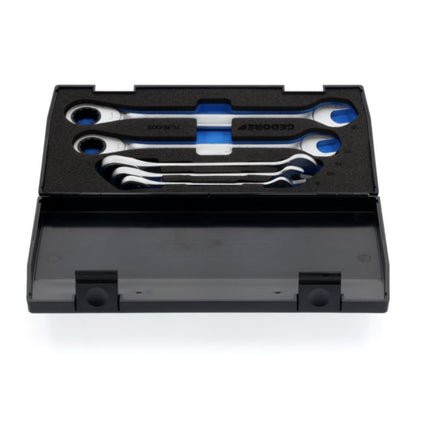 GEDORE Jeu de clés mixtes à cliquet 7R-005 5 pcs. ouverture de clés 8-19 mm ( 4000821988 )