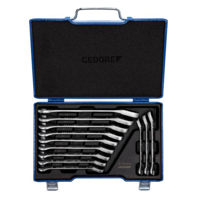 GEDORE Jeu de clés mixtes à cliquet 7 UR-012 12 pcs. ouverture de clés 8-19 mm ( 4000821990 )