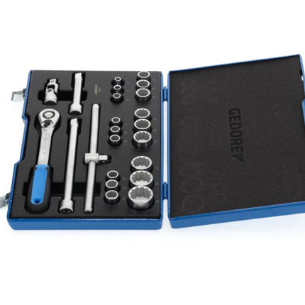 GEDORE Jeu de clés à douille D19 EMU-20 23 pièces 1/2 po. ( 4000880523 )