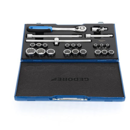 GEDORE Jeu de clés à douille D19 EMU-20 23 pièces 1/2 po. ( 4000880523 )