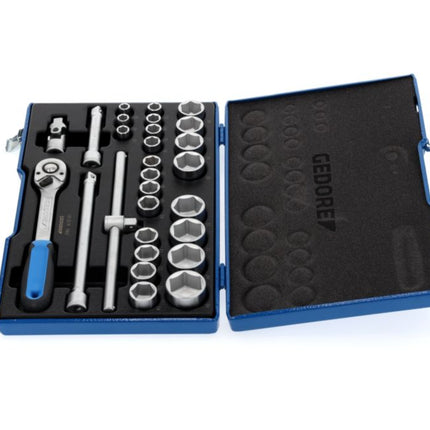 GEDORE Jeu de clés à douilles 19 VMU-10 28 pièces 1/2 ″ ( 4000880520 )