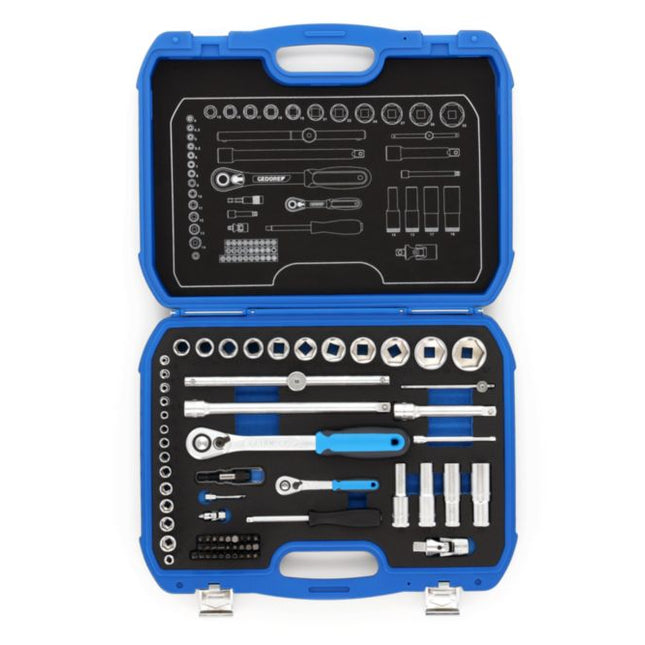 GEDORE Jeu de clés à douille 19 BMC 20 69 pièces 1/4 + 1/2 po. ( 4000820592 )