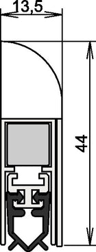 Uszczelka drzwiowa ATHMER Wind-Ex 1-310 1-stronna długość 735 mm ( 3327023013 )