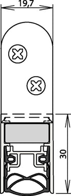 ATHMER Türdichtung Schall-Ex® Ultra WS 1-290 2-seitig Länge 833 mm ( 3327023005 )