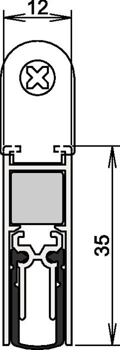 ATHMER Joint de porte double(R) M-12/35 1-393 2 côtés longueur 1083 mm ( 3327023028 )