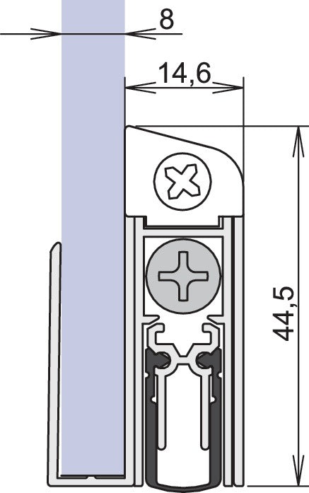 Guarnizione per porta ATHMER Schall-Ex(R) GS-8 1-407 1 lato lunghezza 958 mm ( 3327023076 )