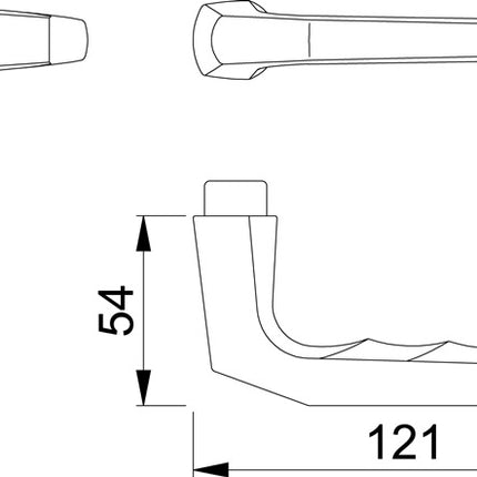 HOPPE Paire de béquilles de porte Frankfurt 117L aluminium F1 ( 3000252569 )