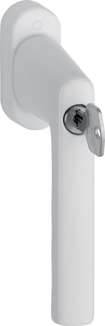 Poignée de fenêtre HOPPE Hambourg 0700LS/U26 100NM aluminium F9016 blanc signalisation ( 3000203156 )