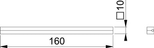 Pasador cuadrado HOPPE Pasador de perfil I cuadrado 10 x 100 mm (3311003022)