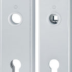 HOPPE Paire de plaques longues E3331/3310 F1 / couleur argent F1 ( 3000209803 )