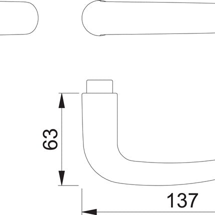 HOPPE Pièce de perçage de poignée de porte 1301 aluminium F1 / couleur naturelle ( 3000209773 )