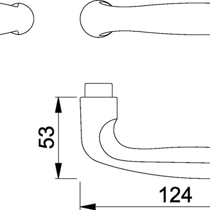 HOPPE Paire de béquilles de porte Verona 1510 aluminium F2 ( 3000252586 )
