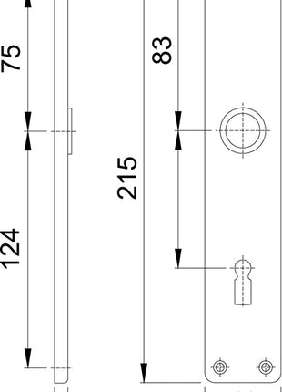 HOPPE Langschildpaar 202SP F2 / neusilberfarbig F2 ( 3000252125 )