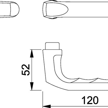 HOPPE Paire de béquilles de porte London 113 aluminium F1 ( 3000252122 )