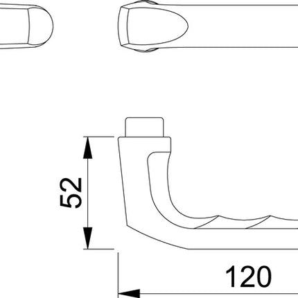 HOPPE Pièce de perçage de poignée de porte London 113 aluminium F2 / couleur maillechort ( 3000252121 )