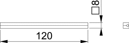 HOPPE tige carrée tige profilée carrée 8 x 120 mm ( 3311003014 )