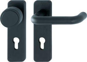 HOPPE Garniture coupe-feu Paris FS-K58 / 202K / 138 Plastique F9005M D/K ( 3000251117 )