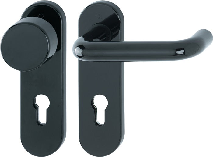 HOPPE Garniture coupe-feu Paris FS-K58/353K/138 Plastique F9005 D/K ( 3000251119 )