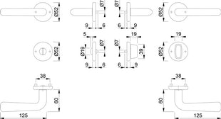 HOPPE Garniture à rosette Helsingborg E1730Z/17KV/17KVS Acier inoxydable F69 ( 3000252053 )