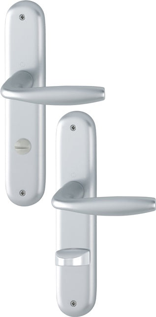 HOPPE Garniture à plaque longue New York 1810/273P aluminium F1 ( 3000203552 )