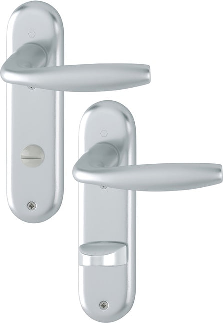 HOPPE Garniture à plaque courte New York 1810/273KP aluminium F1 ( 3000203556 )