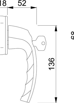 Klamka okienna HOPPE Atlanta 0530S/US952 aluminium F9016 / biały ( 3000203978 )