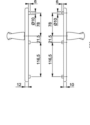 HOPPE kit de protection New York 1810H/3331/3410 aluminium F1 (3000203577)