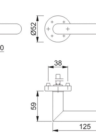 HOPPE Zestaw rozet Amsterdam E1400Z/42H Stal nierdzewna F69 ( 3000220109 )