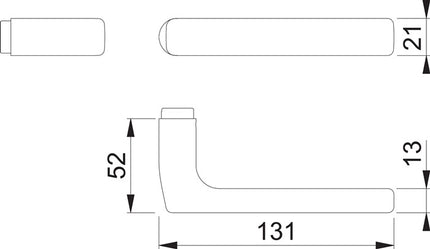 HOPPE Pièce de perçage de poignée de porte Dallas E1643Z acier inoxydable F69 acier inoxydable mat ( 3000209775 )