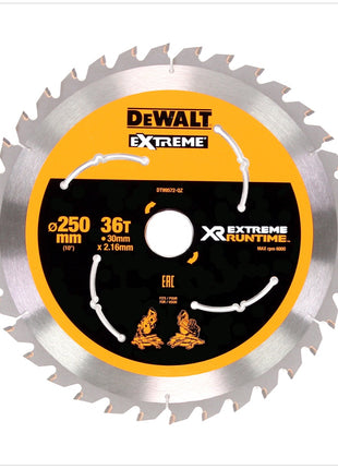 Dewalt DT 99572 Extreme Runtime Kreissägeblatt 250 x 30 x 2,16 mm 36 Zähne - Toolbrothers