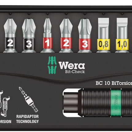 WERA Assortiment d'embouts Bit-Check 10 BiTorsion 1 10 pièces ( 4000829670 )