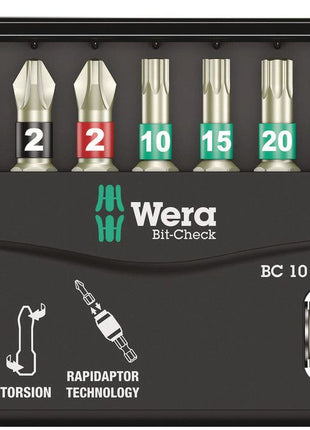 WERA Assortim. d'embouts en acier inoxydable BC 10 Stainless 1 10 pièces ( 4000828393 )