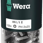 WERA Grand paquet d'embouts 851/1 Z PH 2 longueur 25 mm ( 4000822267 )