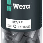 WERA Coffret de gros embouts 867/1 Z 1/4 ″ T 15 Longueur 25 mm ( 4000822270 )