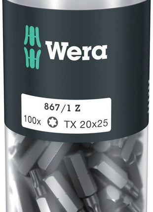 WERA Grand paquet d'embouts 867/1 Z T 20 L. 25 mm ( 4000822271 )