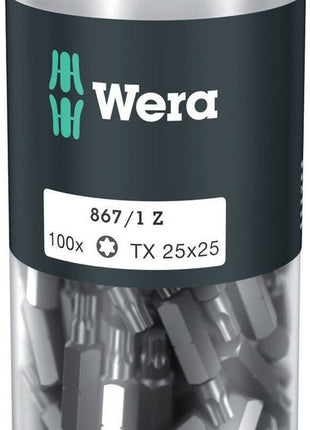 WERA paquete grande de puntas 867/1 Z 1/4″ T 25 longitud 25 mm (4000822273)