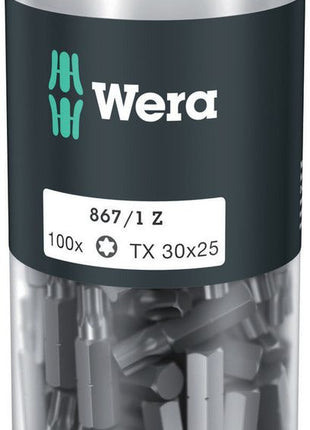 WERA Grand paquet d'embouts 867/1 Z T 30 L. 25 mm ( 4000822275 )