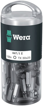 WERA Grand paquet d'embouts 867/1 Z T 30 L. 25 mm ( 4000822275 )