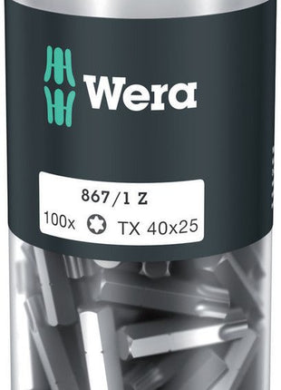 WERA Grand paquet d'embouts 867/1 Z T 40 L. 25 mm ( 4000822274 )